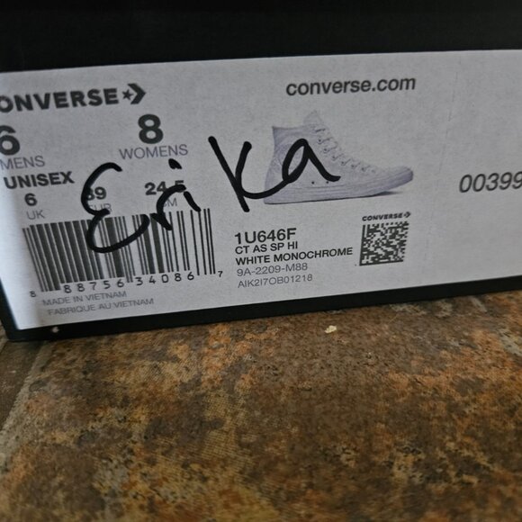 Converse Chuck Taylor AllStar Shoes, cyan blue, size 8.0 women (6.0 men) - Picture 3 of 3